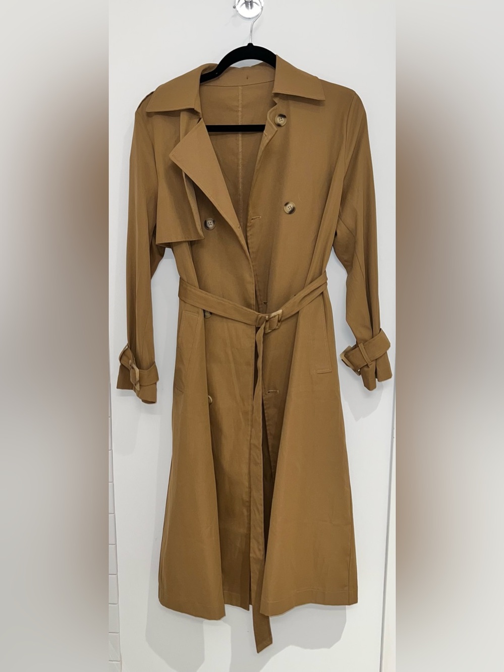 Tan Trench Coat with Belt